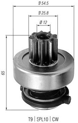 MAGNETI MARELLI Ведущая шестерня, стартер 940113020253